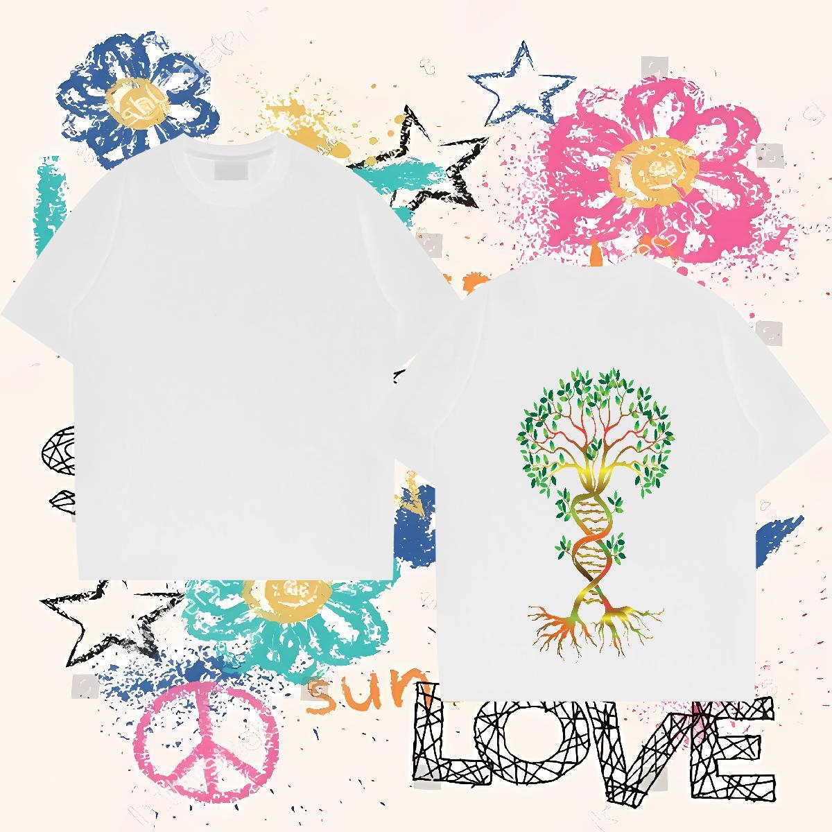 New Arrival Men Tees tree Hip Hop Street 230g Pure Cotton Polos Breathable Soft Designer T shirt DIY Printed