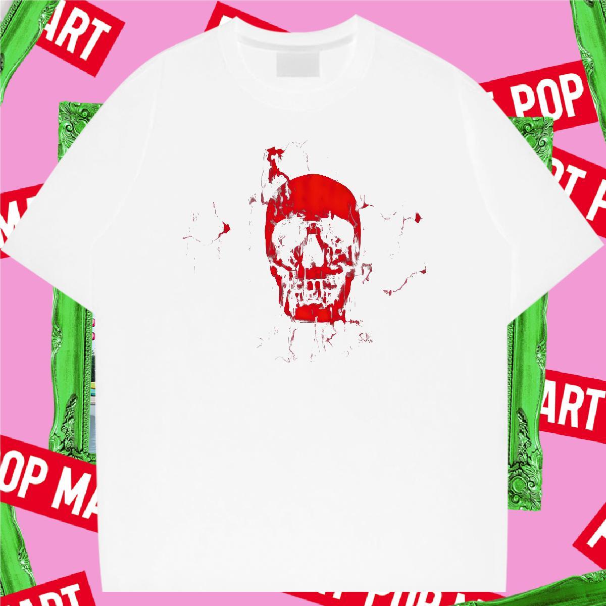 DIY skull Men Clothes T-Shirt 230g 100% Cotton Man T Shirts Asian Size Summer Casual Breathable Crew Neck Free Shipping Tee Shirt