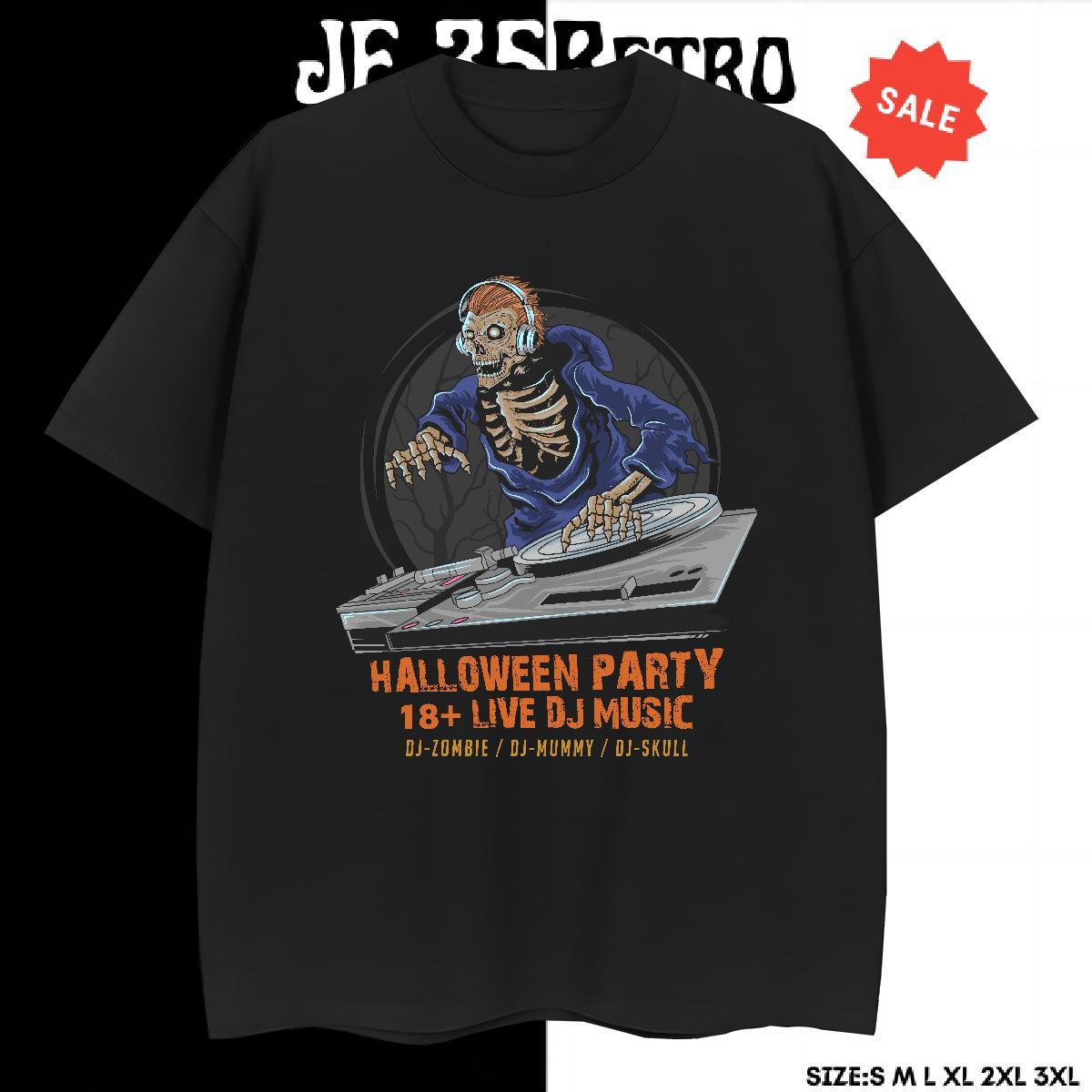 Free Shipping T Shirt For Man halloween Breathable Soft Hip Hop Street Black Oversized 100% Cotton 230g Men Tshirts 2024 DIY Tee Shirt
