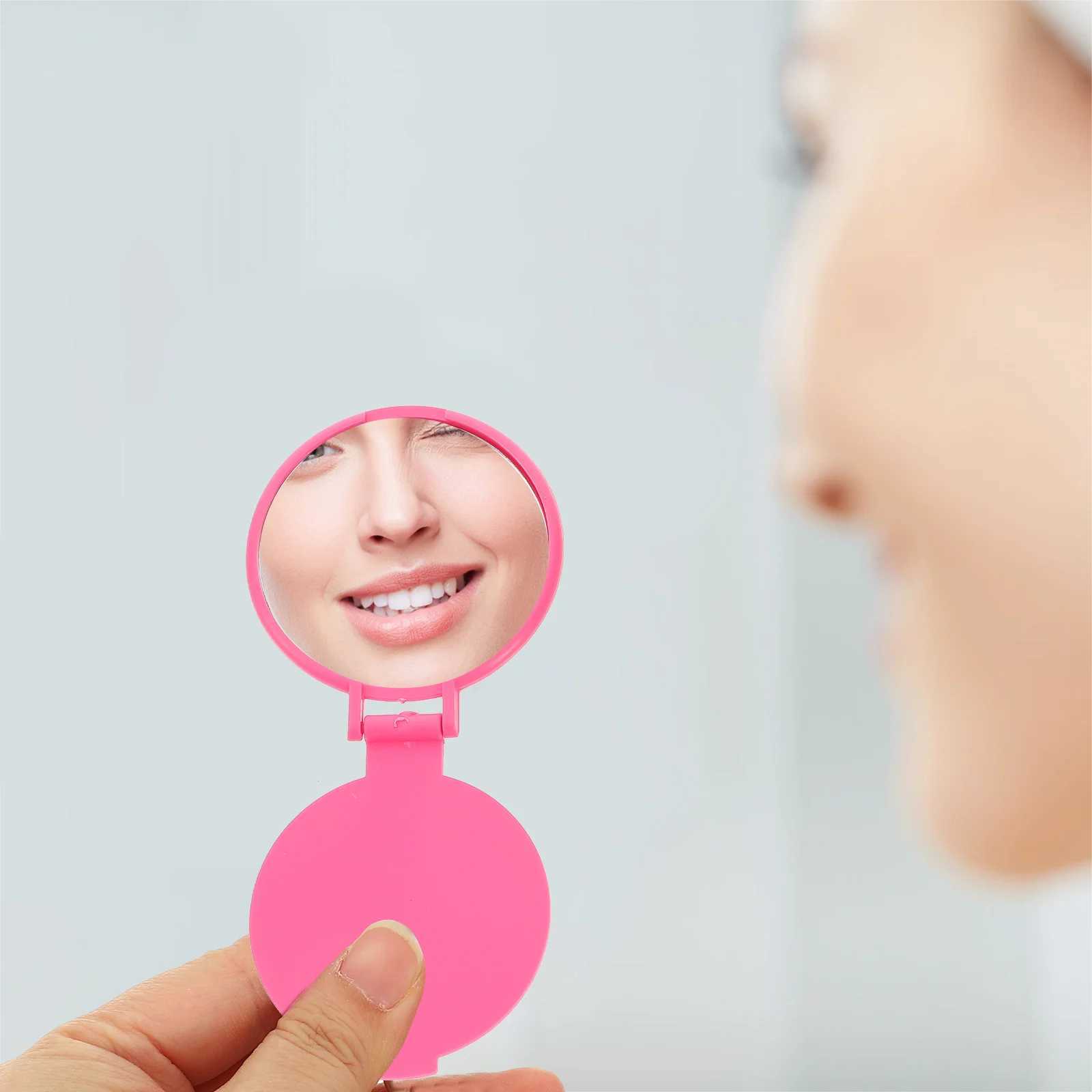 Foldable Mirrors Mini Cosmetic Mirrors Portable Outdoor Travel Pocket Makeup Mirrors for Girls Beauty Cosmetic Tools Y240819