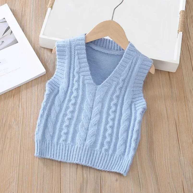 2024 Baby Toddler Clothes School Boy Girl Vest Children Waistcoat Sleeveless Knitted Pullover Sweater Kids Vest For Boys GirlsXJ240819