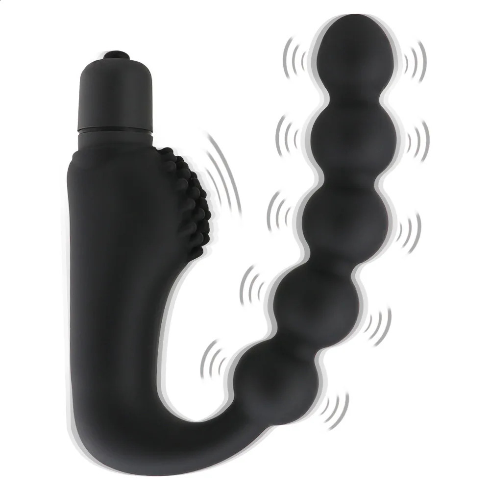 Granular prostate vibrator massager anal plug waterproof 10 speed stimulation buttocks anal silicone adult female male sex toy 240813