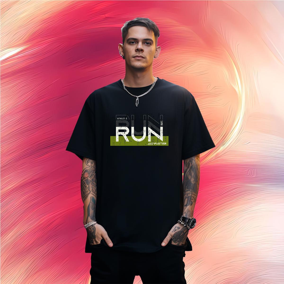 Soft run 230g Cotton Men Clothes T-Shirt Casual Daily Wear O Neck Short Sleeves Man T Shirts Classic Casual Custom Big Size Tshirts