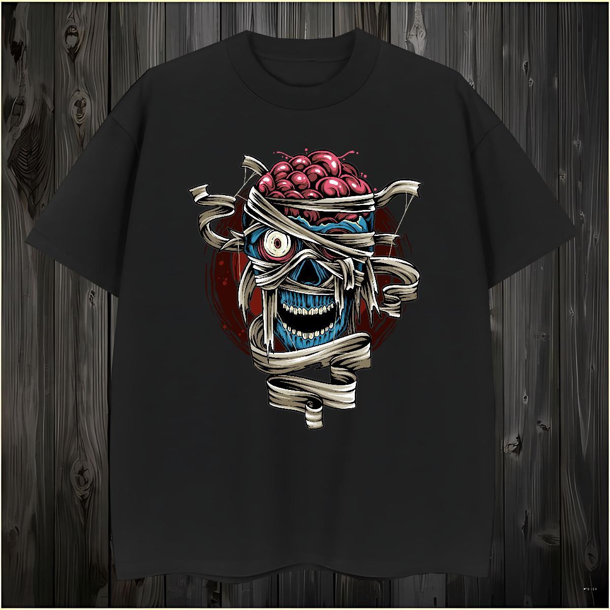 T-Shirts for Men 230g Cotton skull Hip Hop Street Crew Neck Breathable Skull Couples T Shirts New Designer Wear