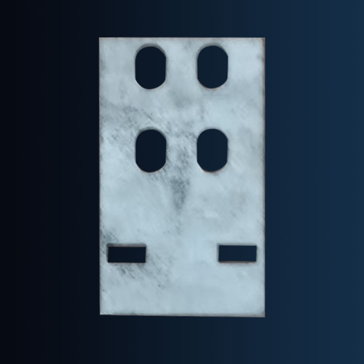 Welded Connection Anchor Plate - Posterior Mount, Hot Dip Zinc Coated