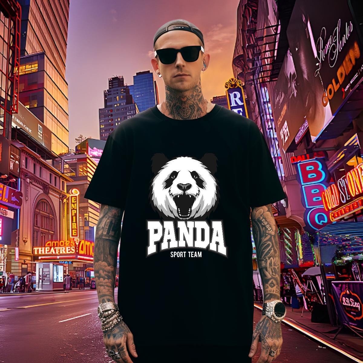 Cool Design T Shirt For Man panda Breathable Soft Spring Summer Oversized 4XL 230g Pure Cotton Couples T Shirts Custom Tops