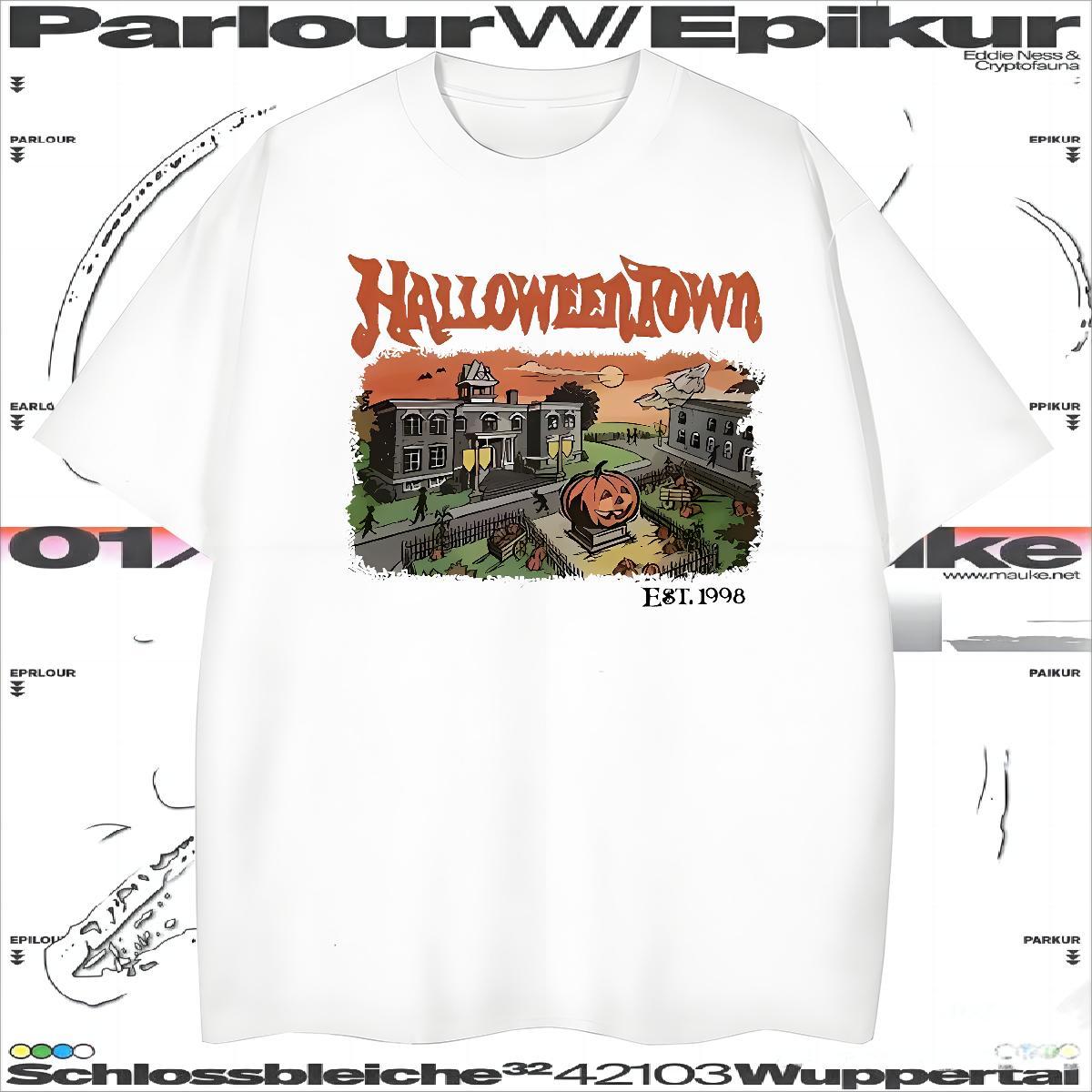 2024 New Mens Tshirts halloween Daily Wear 100% Cotton 230g Clothings Breathable Short Sleeve Soft T shirt Graphic