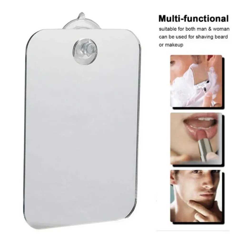 New Acrylic Anti Fog Mirror Fogless Washroom Shaving Bathroom Tools Bathroom Travel Fogless Mirror Y240819