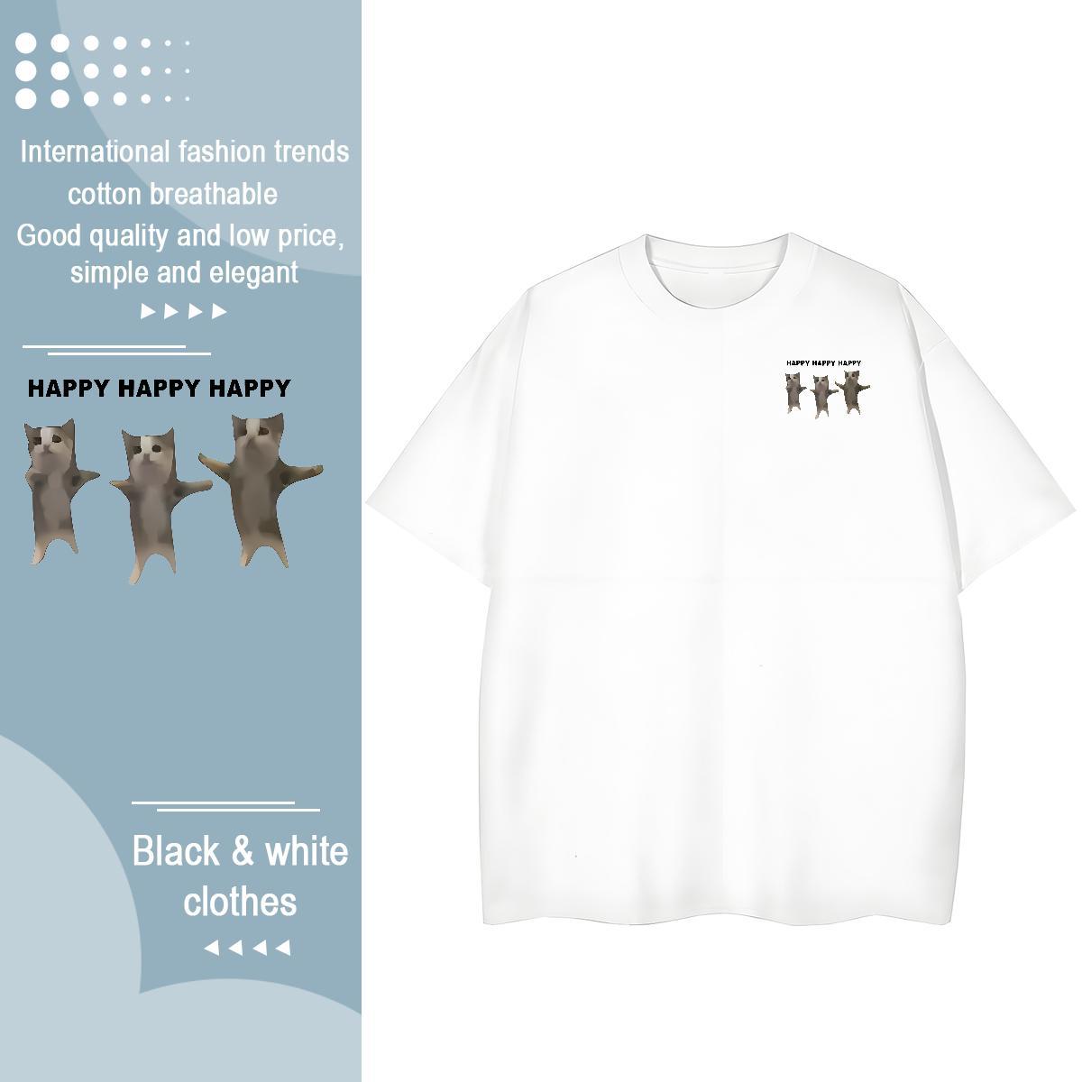 2024 Designer Men Tops Tees funny Spring Summer 230g Cotton Top Tees Breathable Short Sleeve Unisex Men T Shirts Custom Big Size