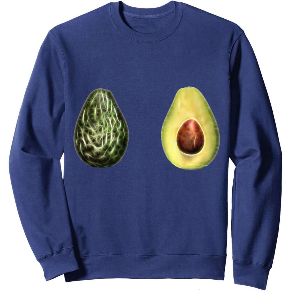 Long Sleeve Shirts for Men sweatshirt Funny Woman's Two Avocado Fruits Healthy Food Vegan Sweatshirt T shirt Tee Streetwear Casual tops clothes