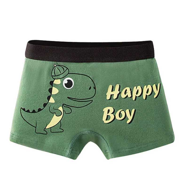 4Pcs Boys Cotton Boxers Panties Cartoon Dinosaur Printed Kids Underwear Soft Childrens Underpants Shorts Teenager Panties 2-14Y Y240821