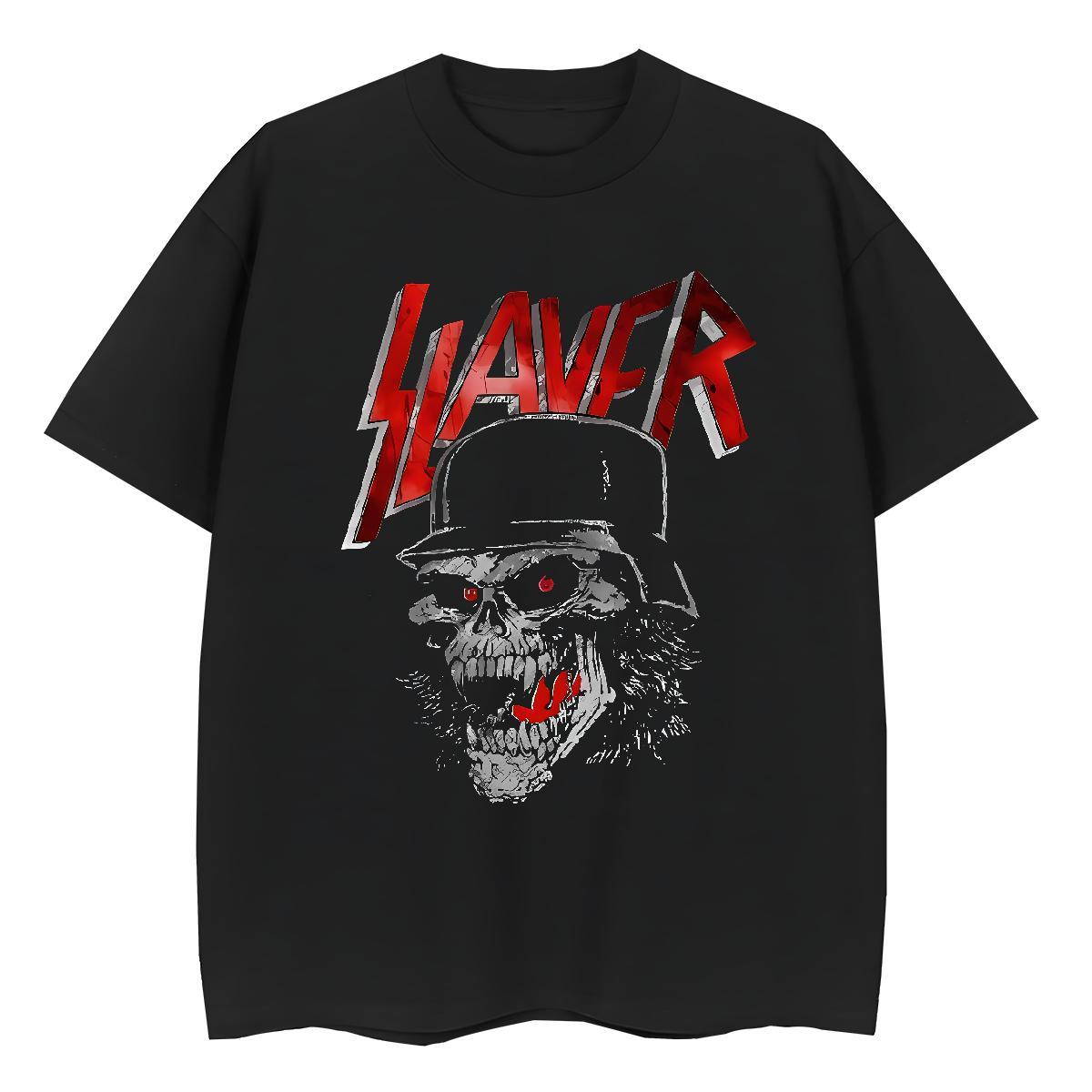 Fashion New skull Mens Tshirts 230g Cotton T Shirt For Man Anime Print Hip Hop Short Sleeve Soft TOP Quality Wear