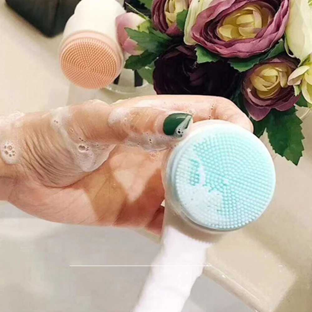 Electric Facial Cleansing Massage Brush Double Side Silicone Face Pore Cleanser Massage Skin Scrubber Blackhead Removal Y240821