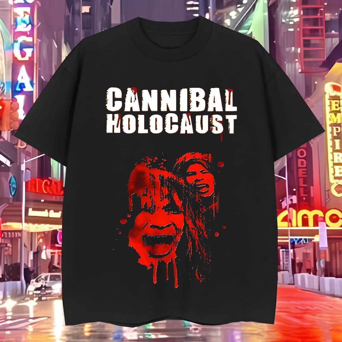 New Designer scary Men Clothes T-Shirt 230g Pure Cotton T-Shirts Custom Printed High Street Hip Hop Short Sleeve O-Neck TOP Quality Wear