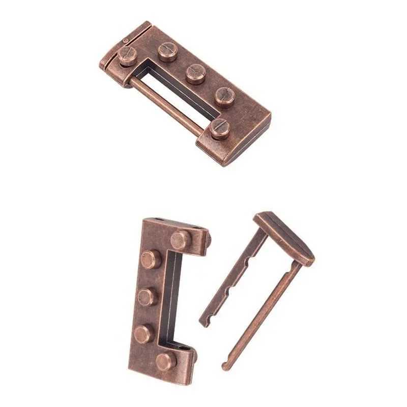 Antique Lock 3D Metal Adult Intelligence Maze Children Unlocking Toys Free shipping