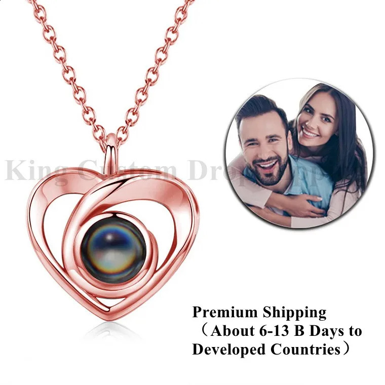 Customized Cross Heart Necklace for Mothers Day and Christmas Gifts Personalized Po Memory Collection 240808