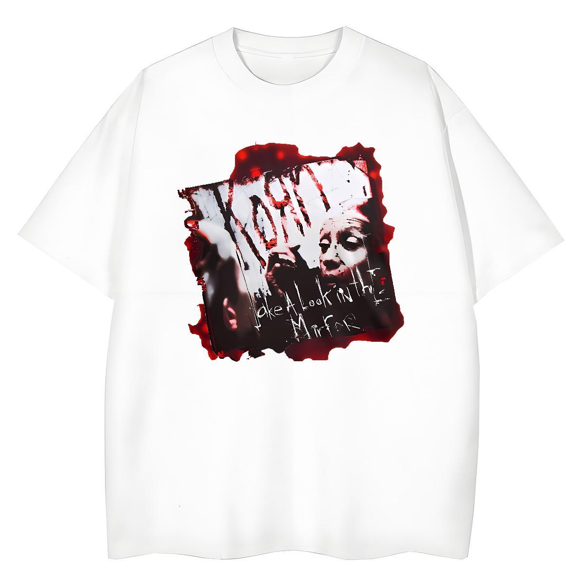 2024 DIY Men Clothes T-Shirt 230g Pure Cotton Daily Outfit scary O Neck Short Sleeves T shirt Comfortable Customized Print Tee Shirt