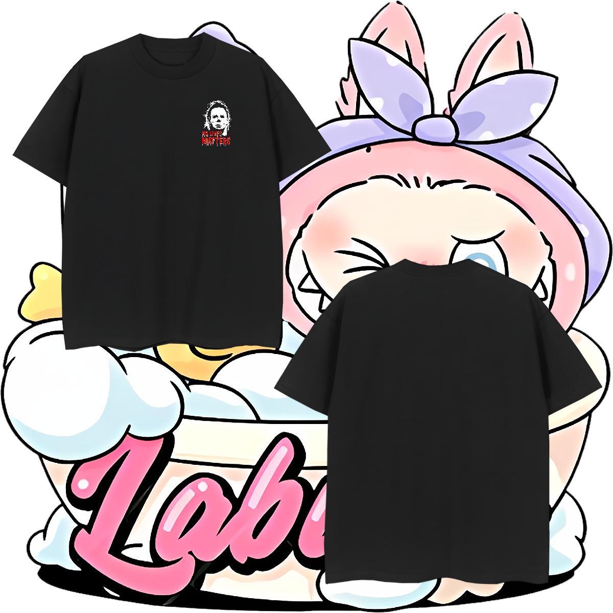 Wholesale SCARY Couples T Shirts 230g Cotton T shirt Customized Print Outdoor Round Neck Short Sleeve Comfortable Clothes
