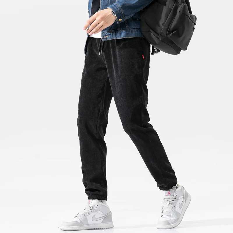 Mens Fashion Casual Jeans Comfortable Loose Sport Hip Hop High Quality Corduroy Pants Street Edition Hombre Harun PantsW240725