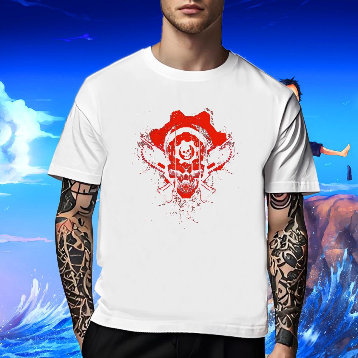 Fashion Designer Men Tees 230g Cotton Summer Casual SKULL Crew Neck Breathable Men T Shirts TOP Quality Cartoon Print Tops Shirt