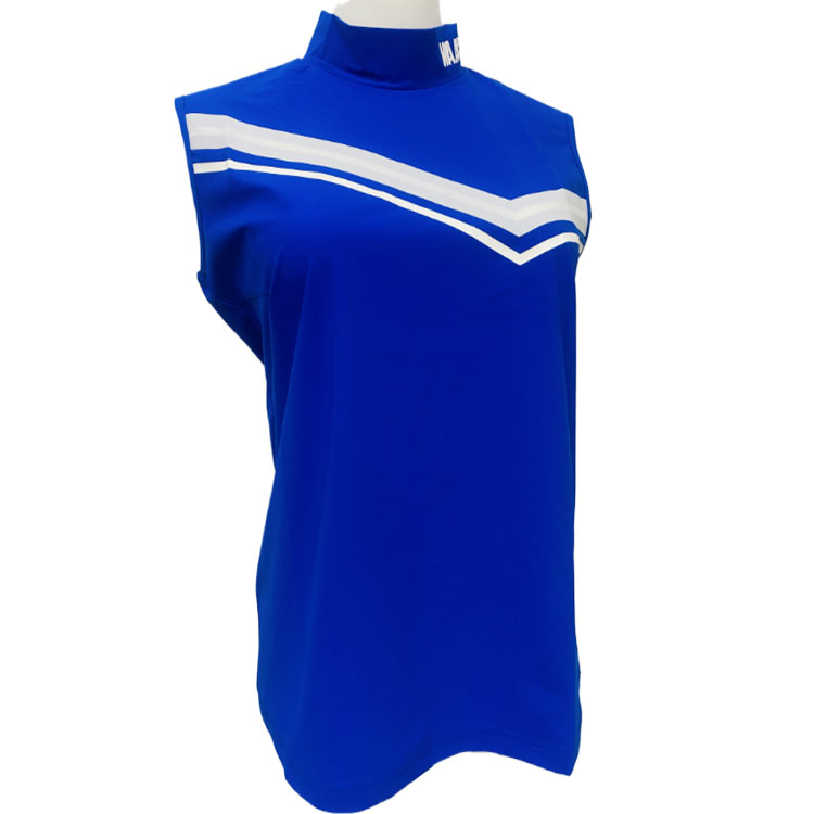 Sleeveless Women's Knit Top with Half-High Collar