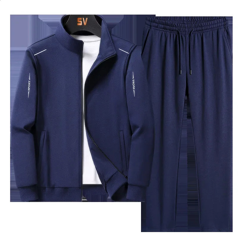 mens running suit long sleeved pants set sportswear mens and youth casual sportswear mens sportswear 240827