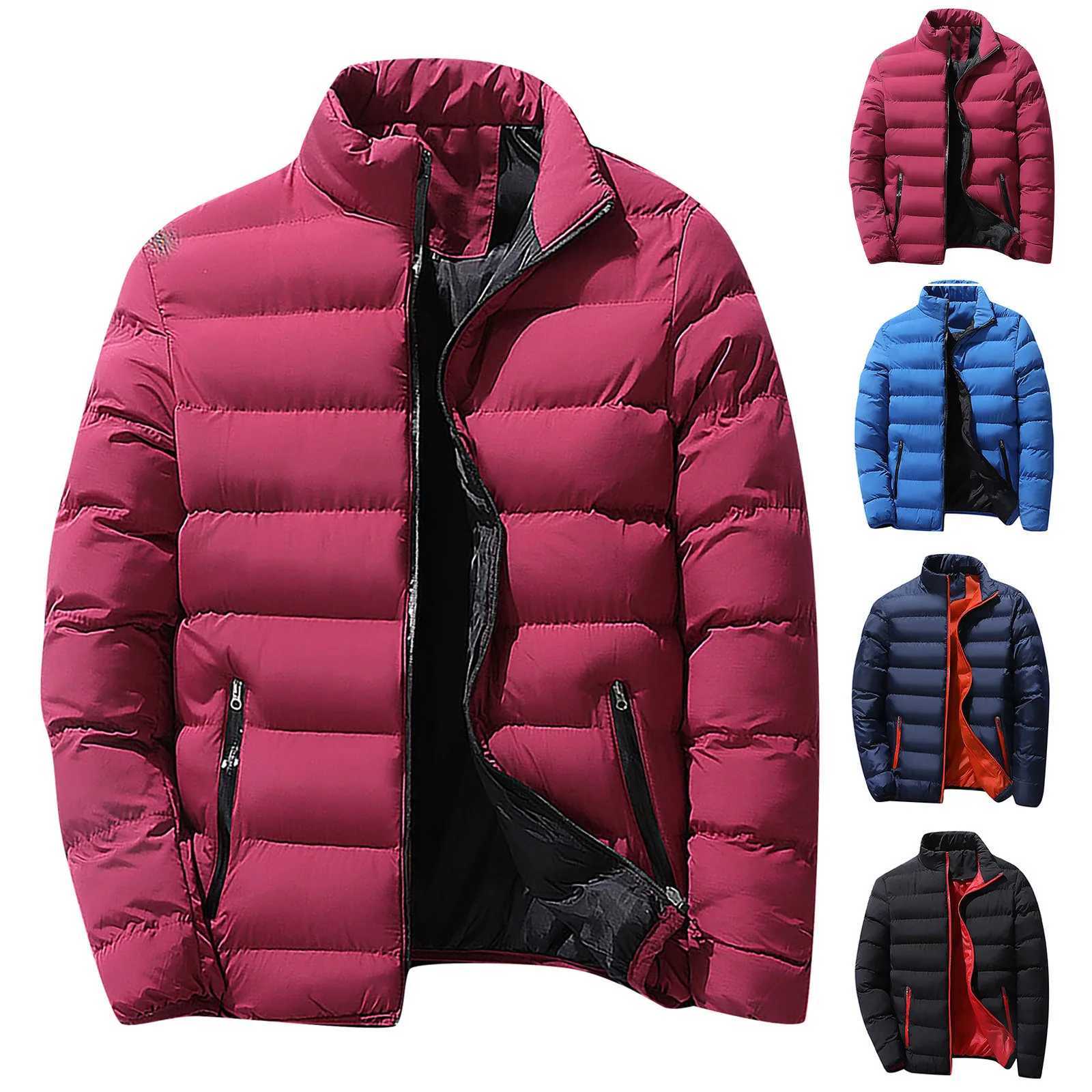 Puffer jacket New Winter Warm Packable Jacket Puffer Light Mens Parkas Coat Quilted Padded Outerwear Cardigan Male Streetwear Clothes M240821