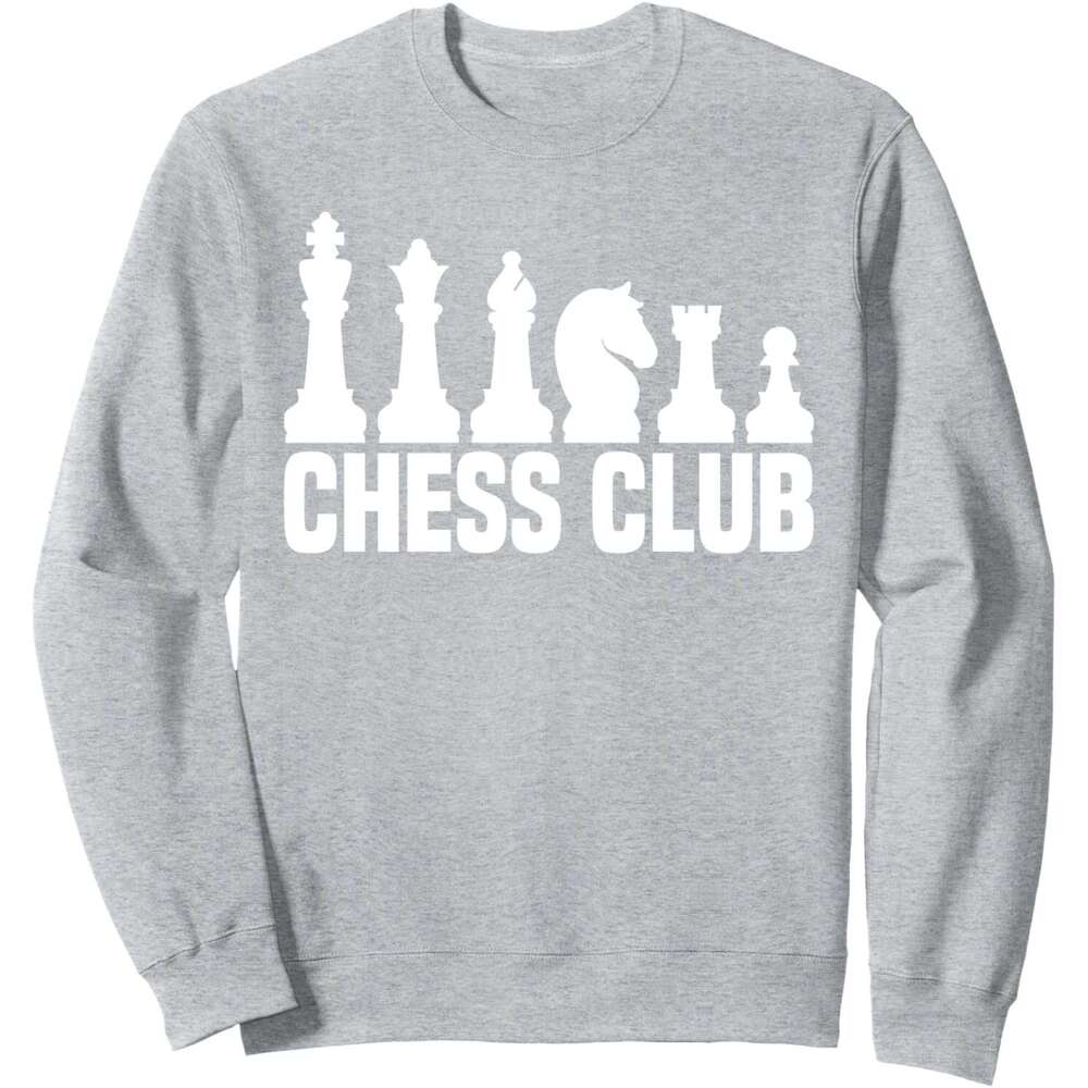 Long Sleeve Shirts for Men sweatshirt Club For Chess Lovers Player Fun Gift Sweatshirt T shirt Tee Streetwear Casual tops clothes