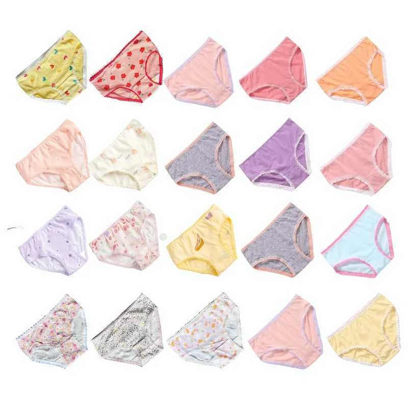 12pc/Lot Fashion Baby Girls Cotton Panties Kids Short Briefs Children Underwear Suit 1-12Years Y240821