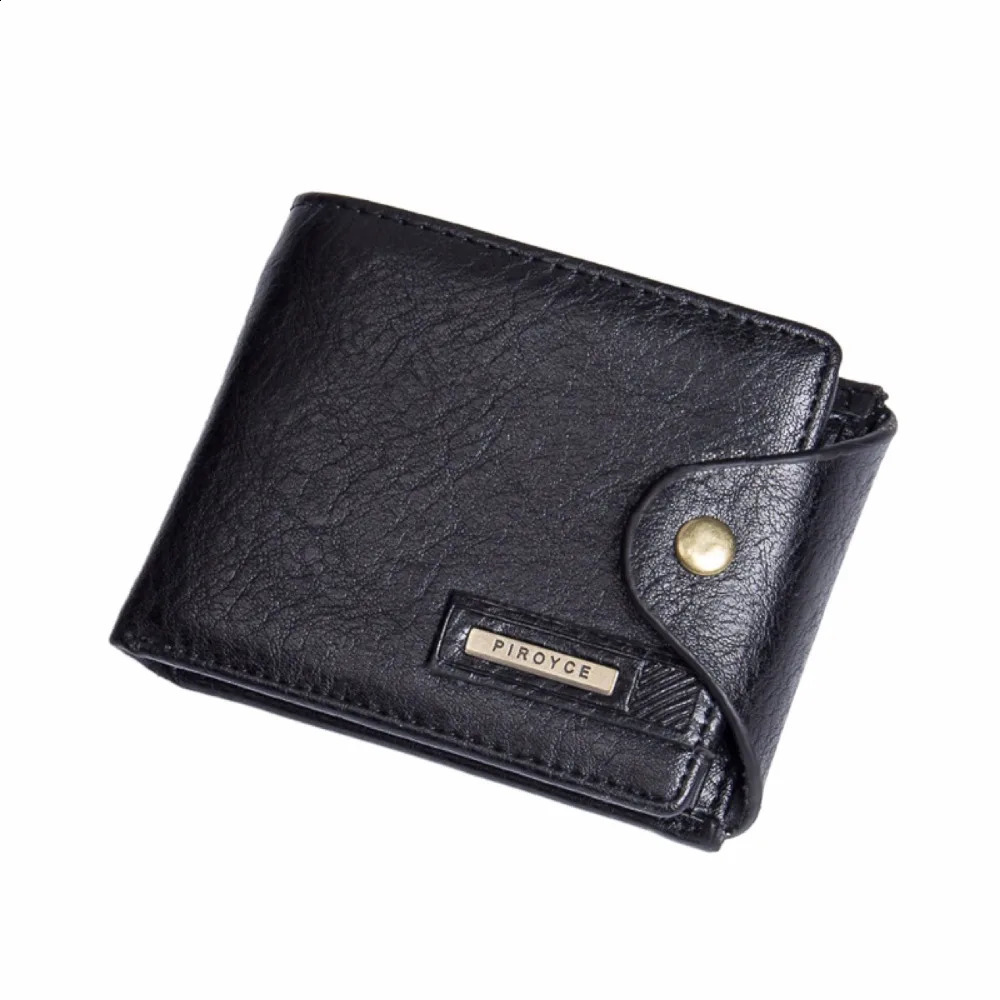 Mens Small Wallet Vintage Multifunction Purse with Coin Pocket Mini Male PU Leather Card Money Bag Billetera Hombre 240820