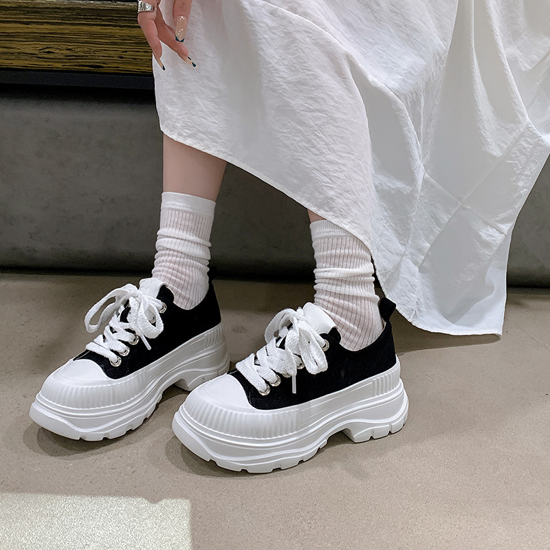 Ddmysports Grape Mom Same Versatile Spring Summer Eightened Thick Sole Little White Couple Dad Igh Top Sports Shoes Female OUTDOOR
