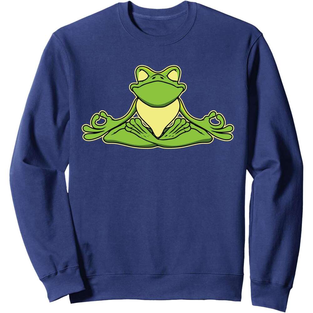 Long Sleeve Shirts for Men sweatshirt Funny Frog Yoga Yogi Namaste Om Meditation Gift Idea Sweatshirt T shirt Tee Streetwear Casual tops clothes