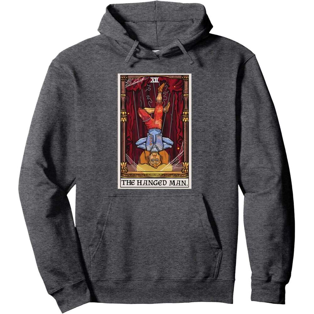 Hoodie for Mens Womens The Hanged Man Tarot Card Halloween Vintage Marionette Goth Pullover Hoodie Graphic Hoodies Sweatshirt Pullover Long Sleeve 202