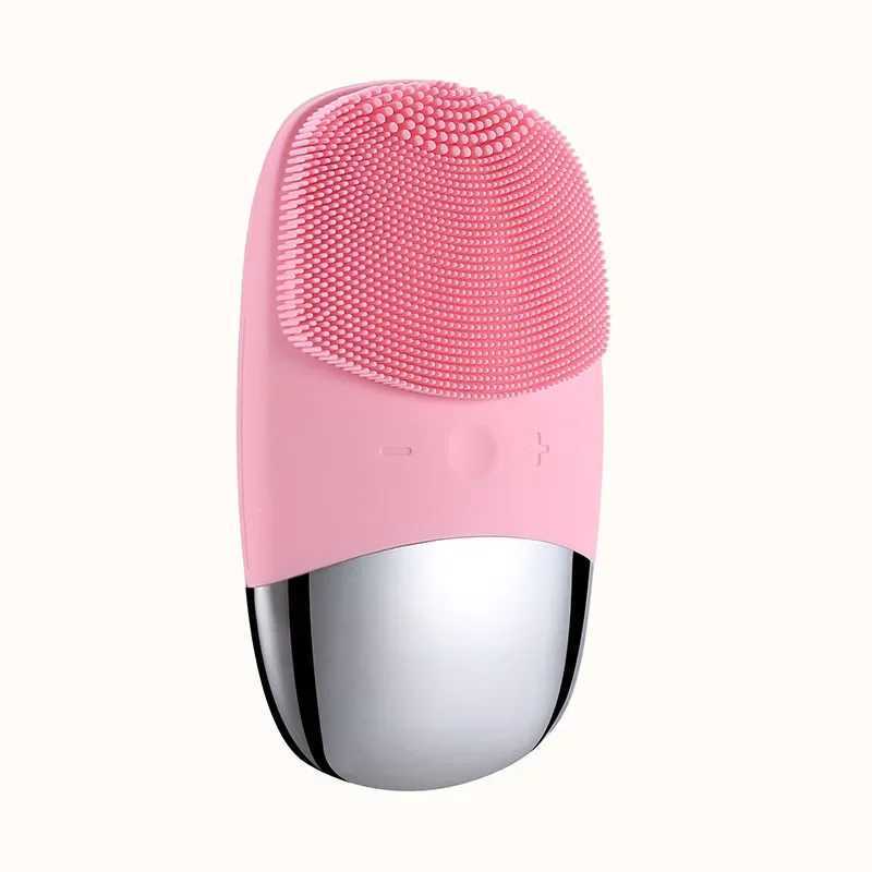 3in1 Silicone Facial Cleansing Brush Electric Face Clean Device Facial Massager Skin Cleaner Sonic Vibration Deep Pore Cleaning Y240821