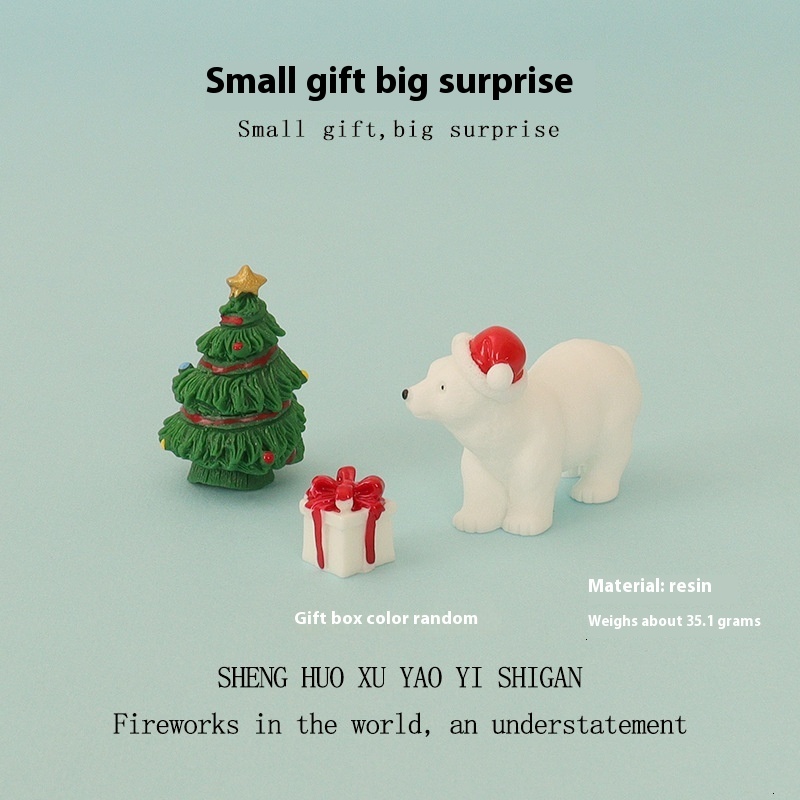 DIY Miniature Cartoon Bear Christmas Tree - Unique Decorative Accessory for Kids' Rooms
