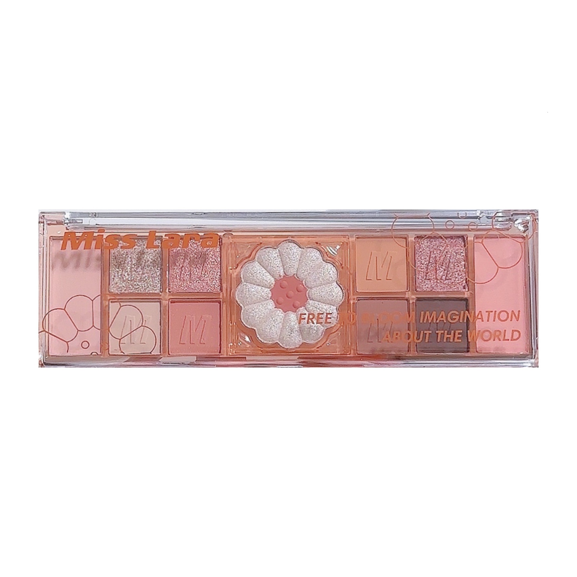 Elegant Miss Lara's Everyday Eyeshadow Set of 12 Shades Featuring Sparkling Pearlescent Hues & Subtle Matte Complements