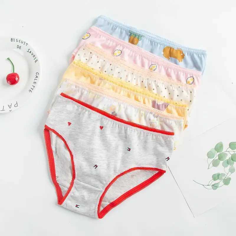 12pc/lot Girls Underwear Kids Panties Briefs Children Underpants 2-12Years Y240821