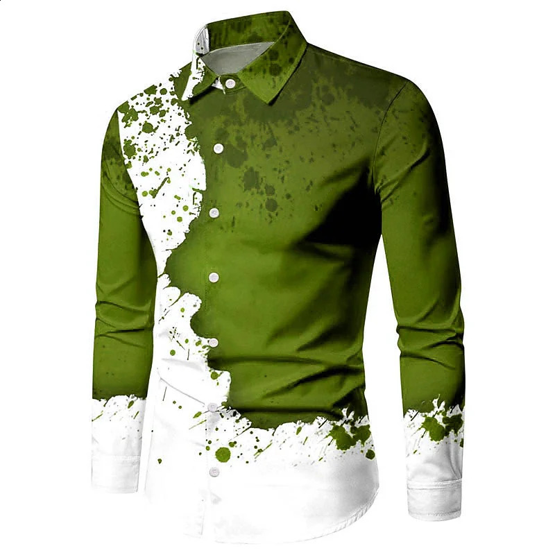 Mens long sleeved shirt fashionable collar button casual outdoor party comfortable soft material purple gold black plus size 240821