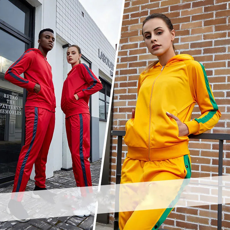 Sportswear Suit Fashion Casual Hooded Adult Mens And Womens Sportswear Outdoor Windproof Sports Suit Running Suit For Womens 240821