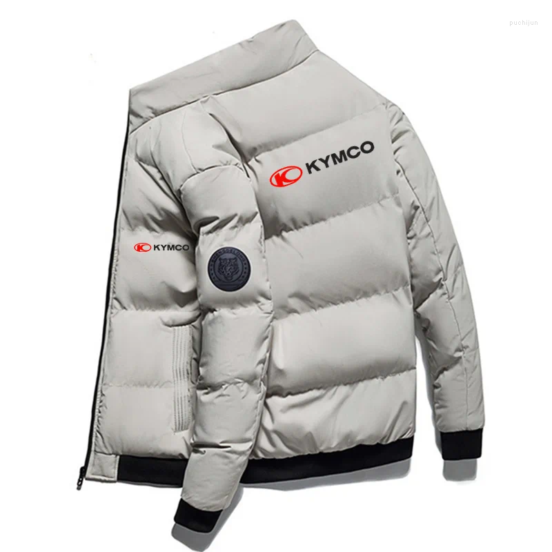 Men's Jackets Winter KYMCO Parkas Jacket Korean Fashion Stand Collar Thick Warm Puffer Casual Windbreaker Thermal Padded Coat