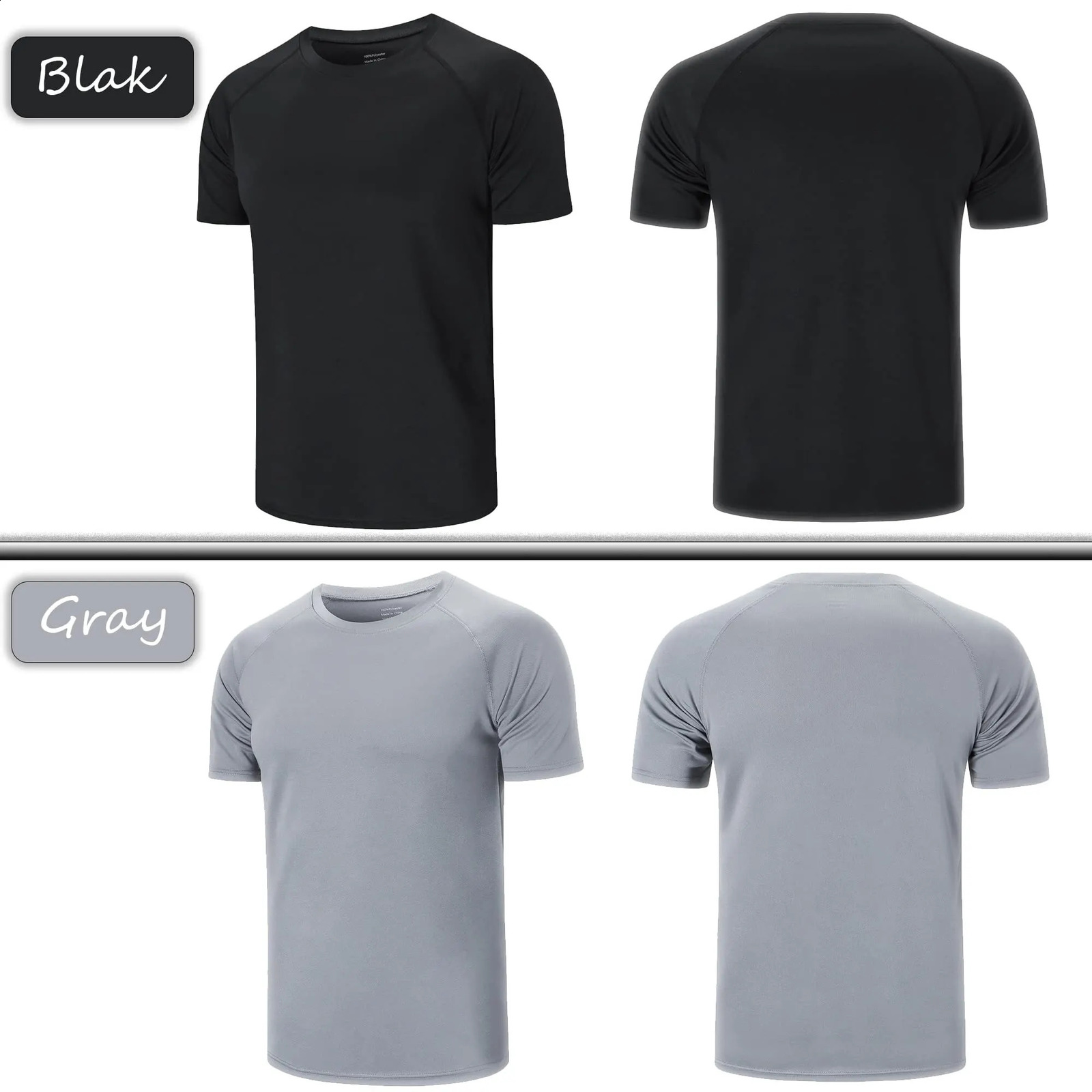 ZengVee 3Pack Mens Running Shirt Sports Top Fitness Crew Neck Breathable Tshirt 240821