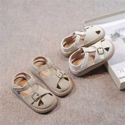 Childrens non slip soft bottom wear-resistant metal buckle sandals new casual sandals for boys and girls in the summer of 2024 W240821