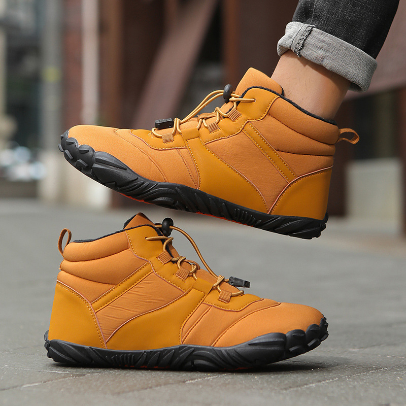 Ddmysports New Outdoor Five Finger Velvet Cotton Men Waterproof And Anti Slip Winter Thick Snow Boots For Women Hiking Shoes OUTDOOR