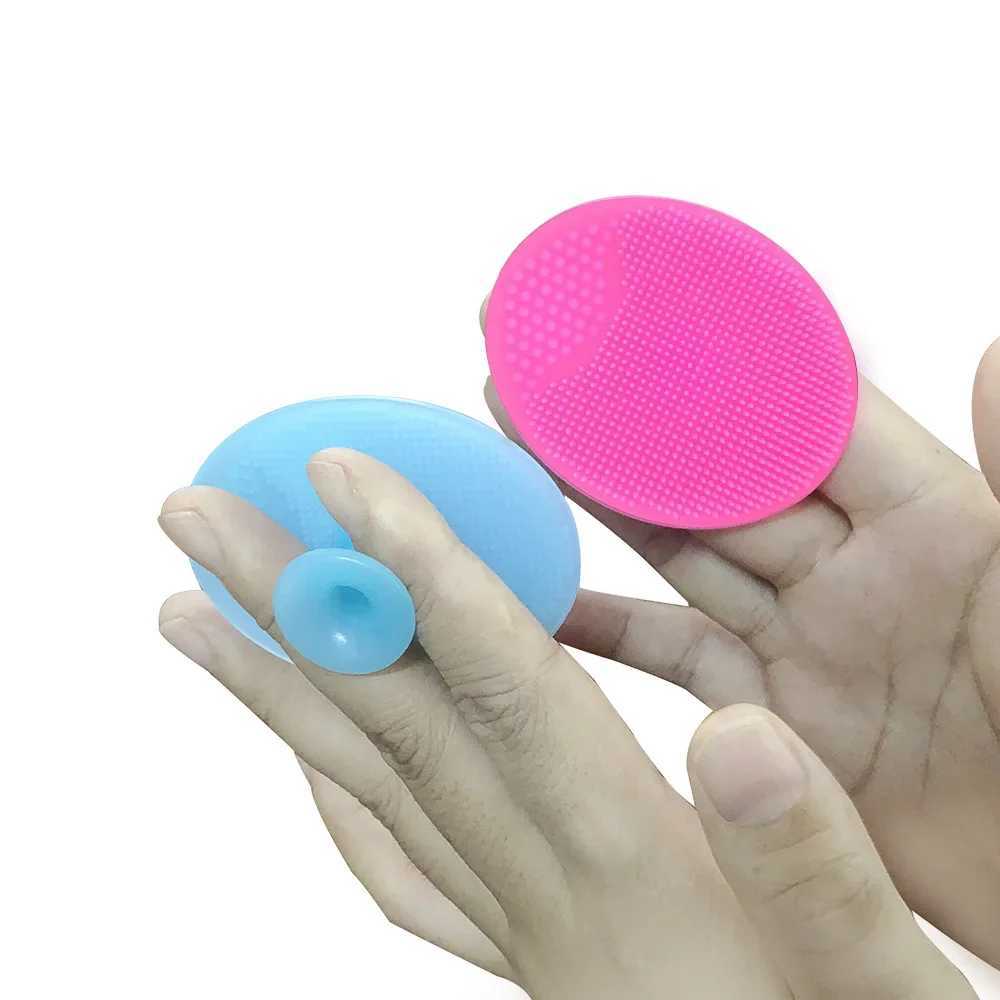 Skin Care Scalp Massage Brush Bath Cleaning Brush Soft Silicone Exfoliating and Massaging Baby Bath Care Tool Face Scrubber Y240821