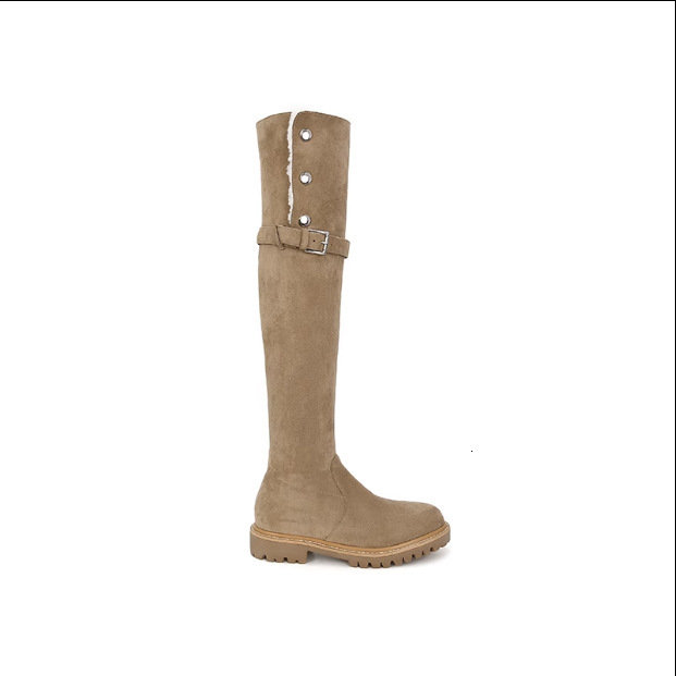Ddmysports Same Style As Su Yinyin Cotton Snow Boots Two Pairs Of Lamb Fur Thick Heel Knee High Children S Long OUTDOOR