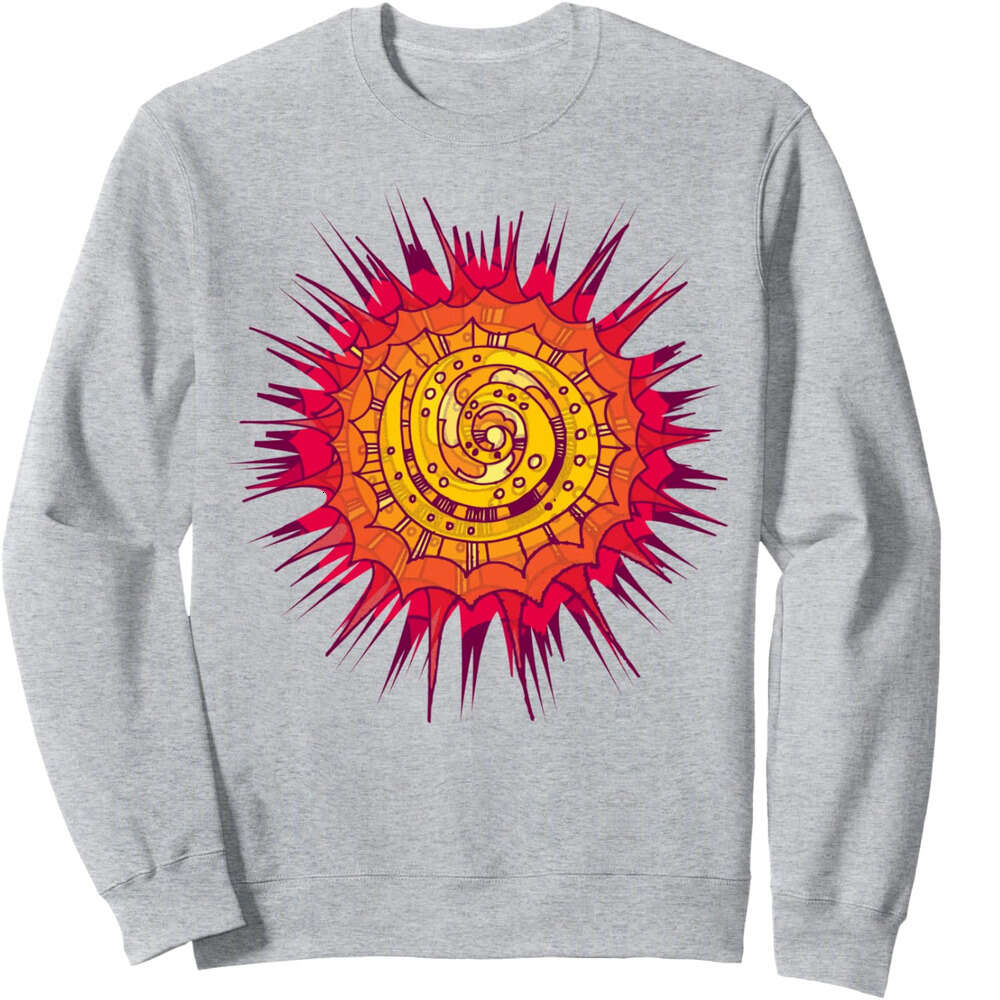 Long Sleeve Shirts for Men sweatshirt Spiral African Twilight Colors Pink Sun Rays Sweatshirt T shirt Tee Streetwear Casual tops clothes