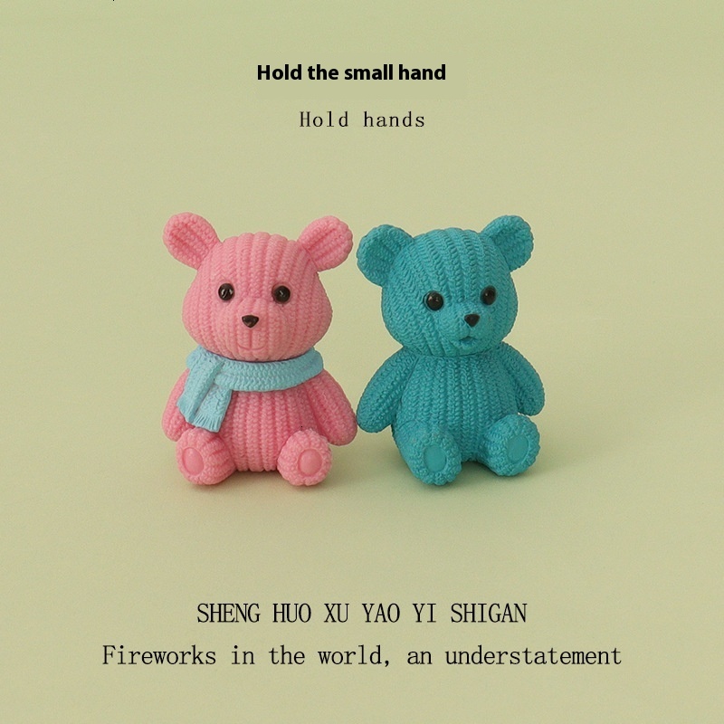 Stylish Mini Cartoon Cute Teddy Bears for Center Consoles and Home Interior Design
