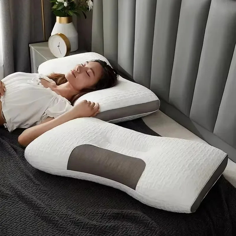 Pillow For Sleeping Neck Help Sleep Protect The Cervical Orthopedic Household Soybean Fiber SPA Massage 240820