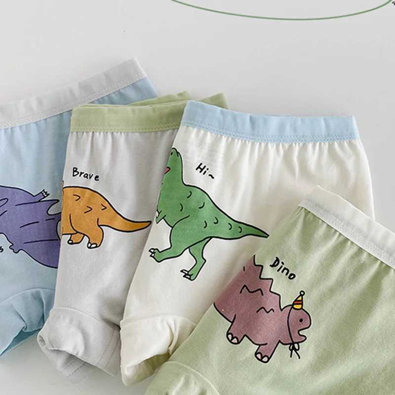 Baby Boys Girls Underwear Children Cartoon Dinosaur Cotton Flat Corner Underwear Kids Four Seasons Shorts for 3T 4T 5T 6T 7T 8T Y240821