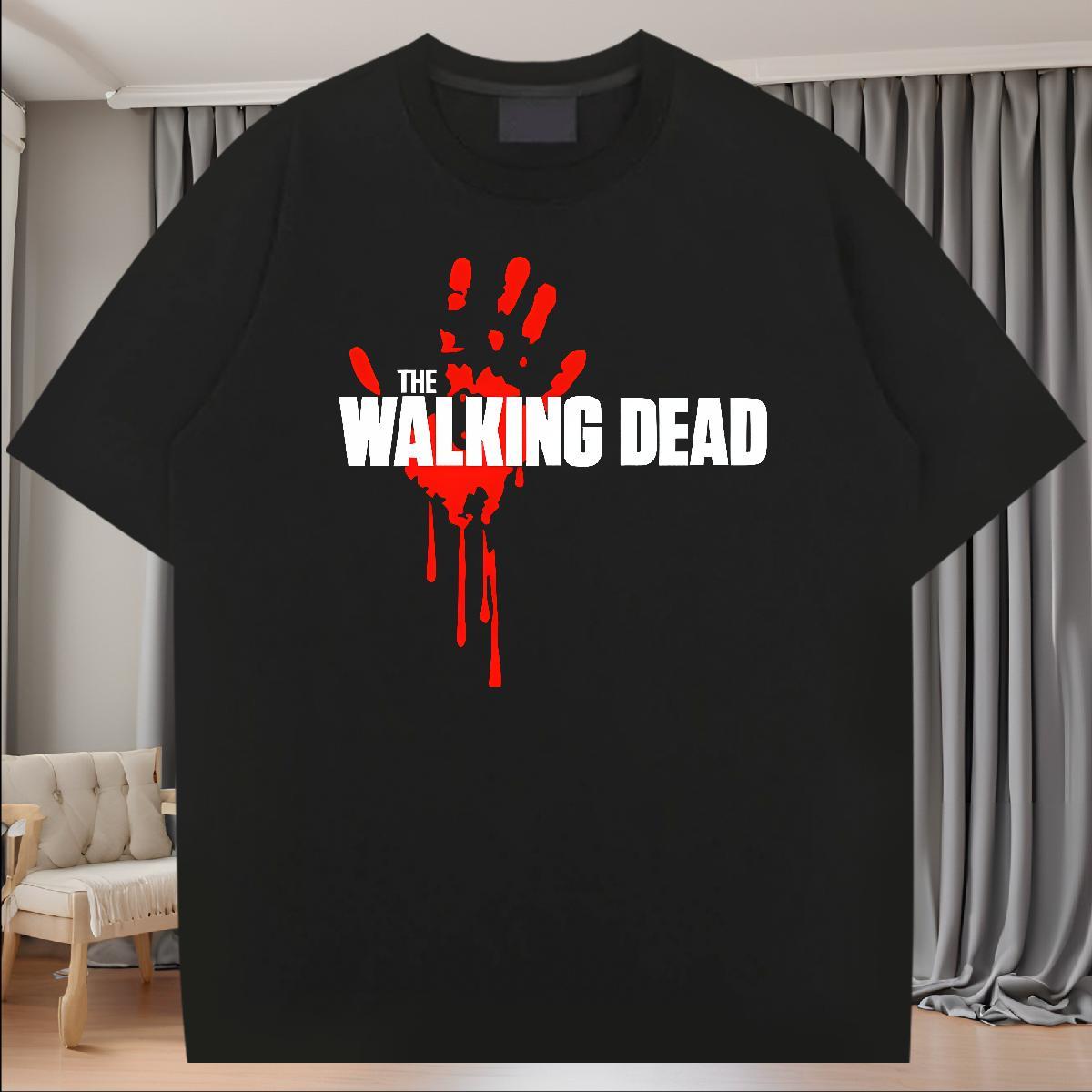 Fashion New Couples T Shirts 230g Pure Cotton Summer Casual scary Round Neck Short Sleeve T shirt Loose Custom Printing Clothes